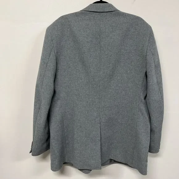 Vintage Levis Action Suit Blazer Jacket Mens 48R Gray 2 Button Sports Coat - Picture 3 of 13